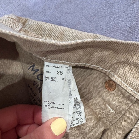 Moussy Vintage Tan Straight Leg Women Jeans - Picture 5 of 8